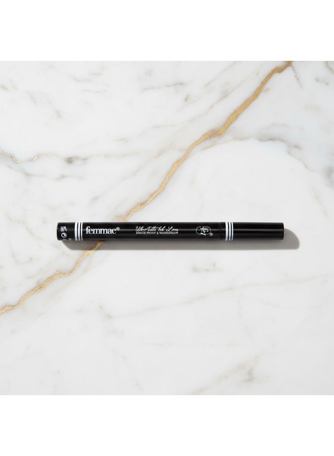 FEMMAC Ulti Matte Ink Liner – Smudge Proof & Waterproof Liquid Eyeliner | Intense Black Matte | Precision Tip | Long-Lasting Wear - Image 2